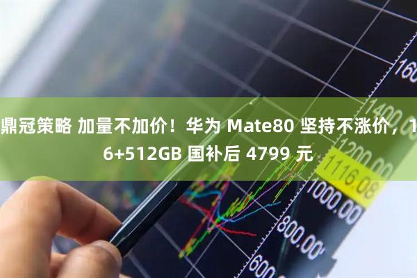 鼎冠策略 加量不加价！华为 Mate80 坚持不涨价，16+512GB 国补后 4799 元